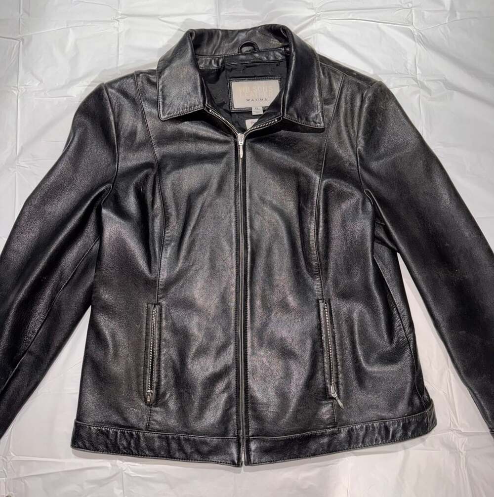 Wilsons Leather Maxima Jacket Size XL Black Leather